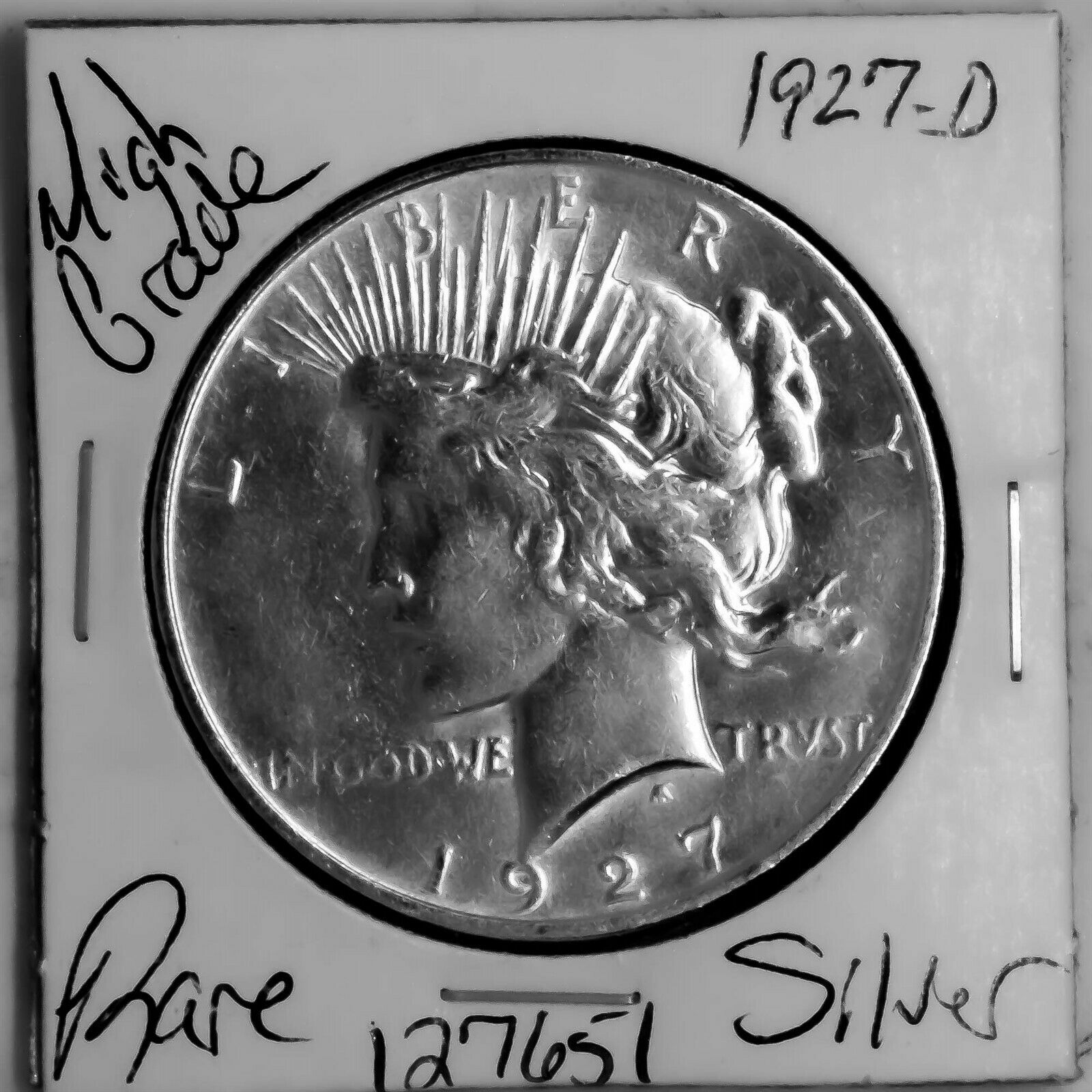 1927 D Peace Silver Dollar High Grade Rare U.s. Coin Free Shipping #127651